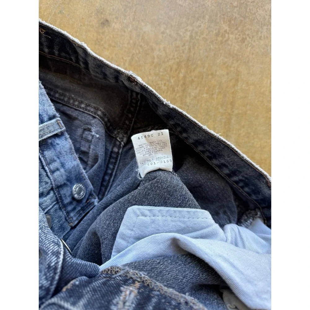 VTG 90s Levis Black Light Acid Wash 501 Straight Leg Denim Jeans 30x30 USA Made